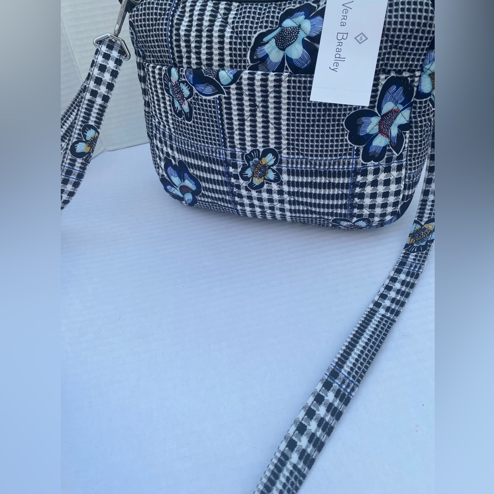 Vera Bradley Black and White Checkered Crossbody Bag - Picture 7 of 15
